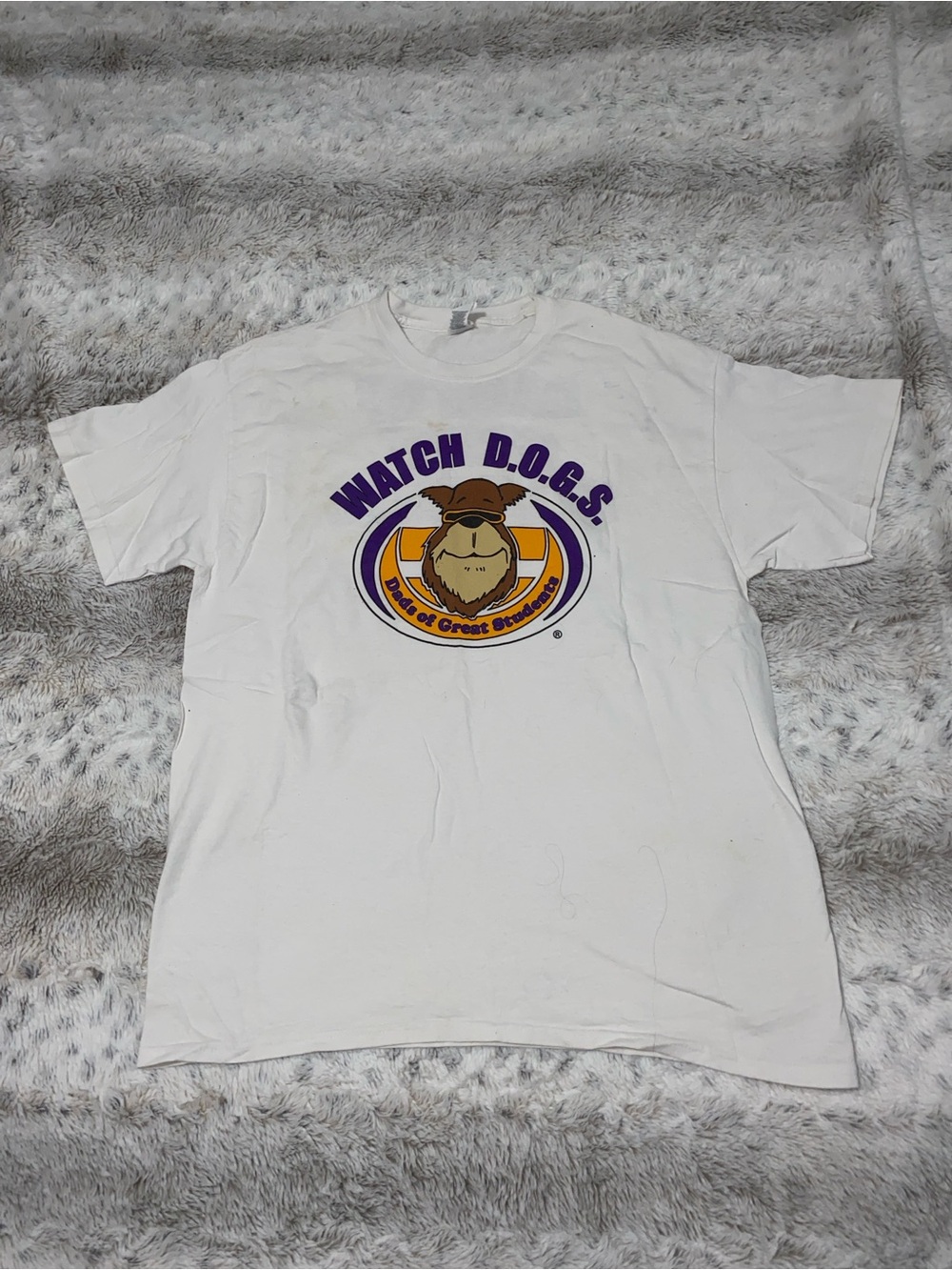 Gildan White Watch D.O.G.S. Graphic Short Sleeve Tee